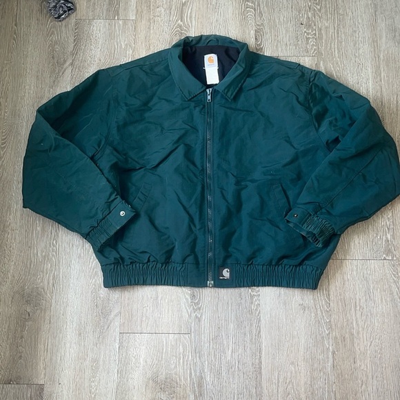 Carhartt mens bomber jacket dark teal size xl - Picture 1 of 8